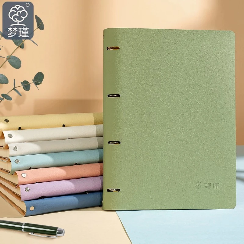 Carnet d'affaires en cuir à feuilles mobiles