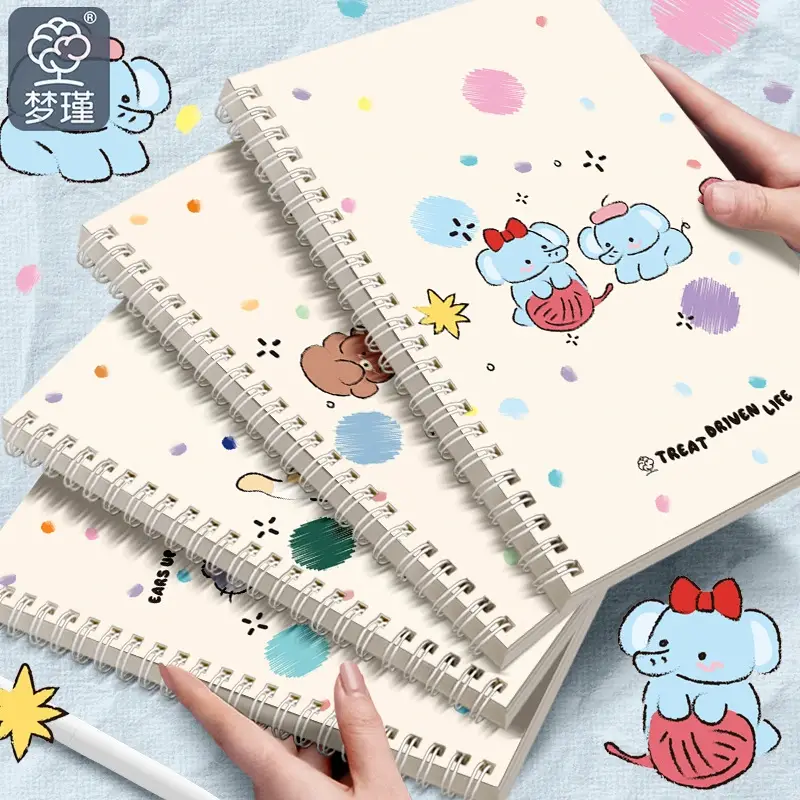 Cahier à spirale avec pages perforées